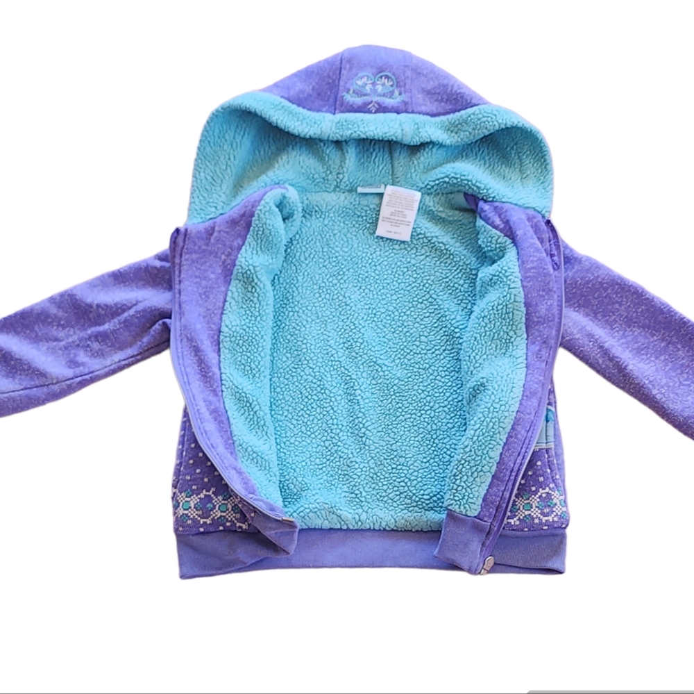 Disney Princess Frozen Elsa Hoddie Jacket  Girls Size 5 - Picture 4 of 11